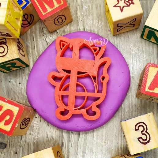 Descargar STL gratis GATO - CORTANTE DE GALLETAS DE ANIMALES DE GRANJA